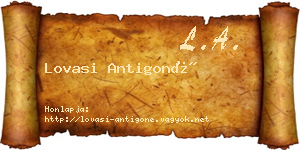Lovasi Antigoné névjegykártya